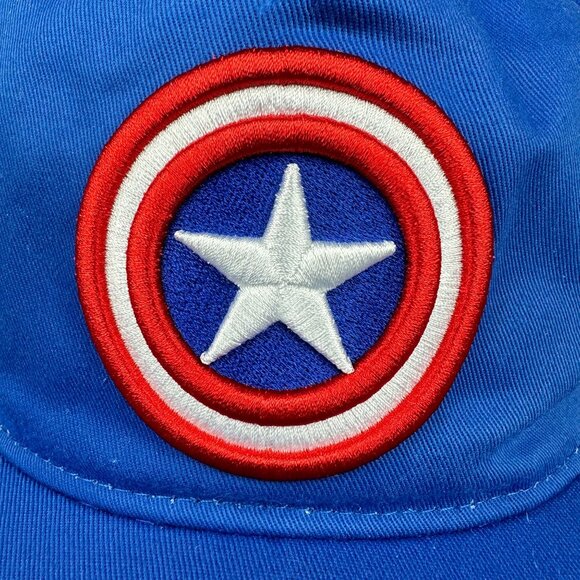 Marvel Captain America Hat Youth Blue Adjustable Snapback Embroidered Logo - Picture 13 of 16